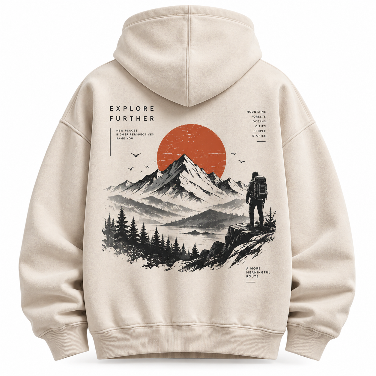 Unisex Explore Further Travel Hoodie - Image 2