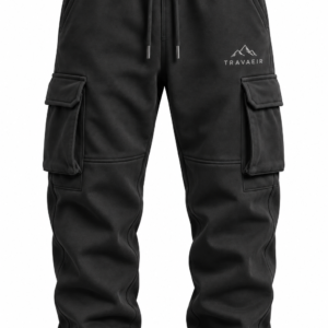Unisex Black Utility Cargo Joggers
