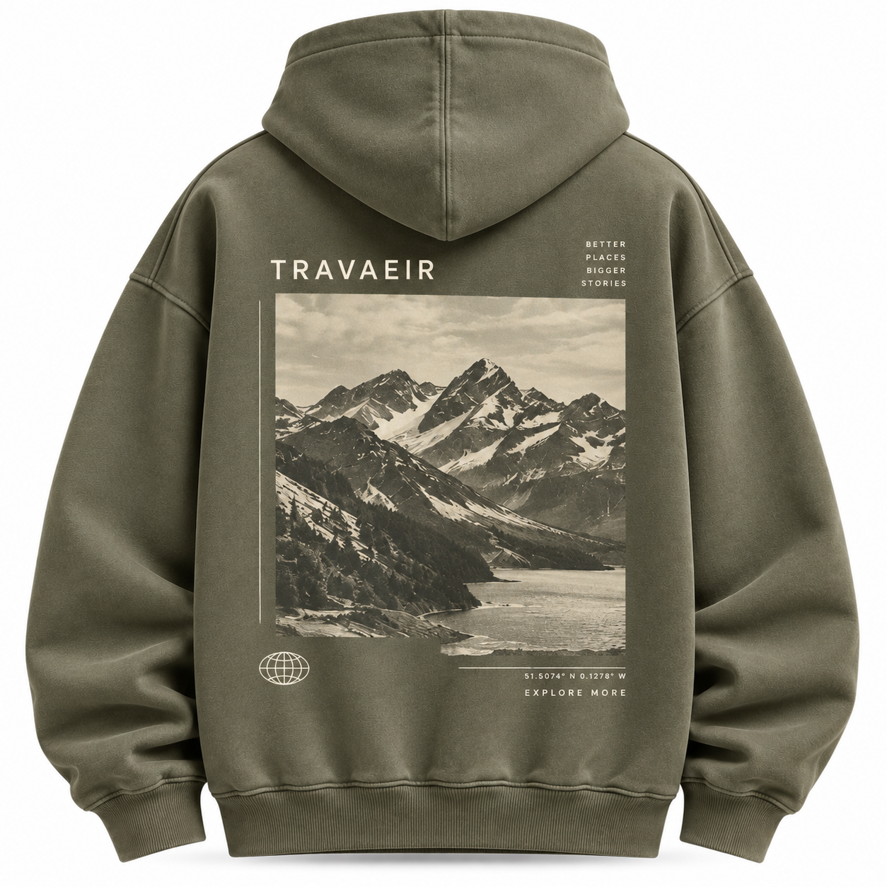 Unisex Mountain Escape Travel Hoodie - Image 2