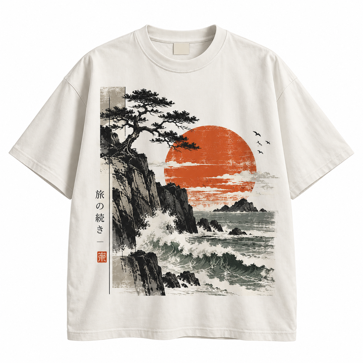 Unisex Japanese Coastal Graphic Tee