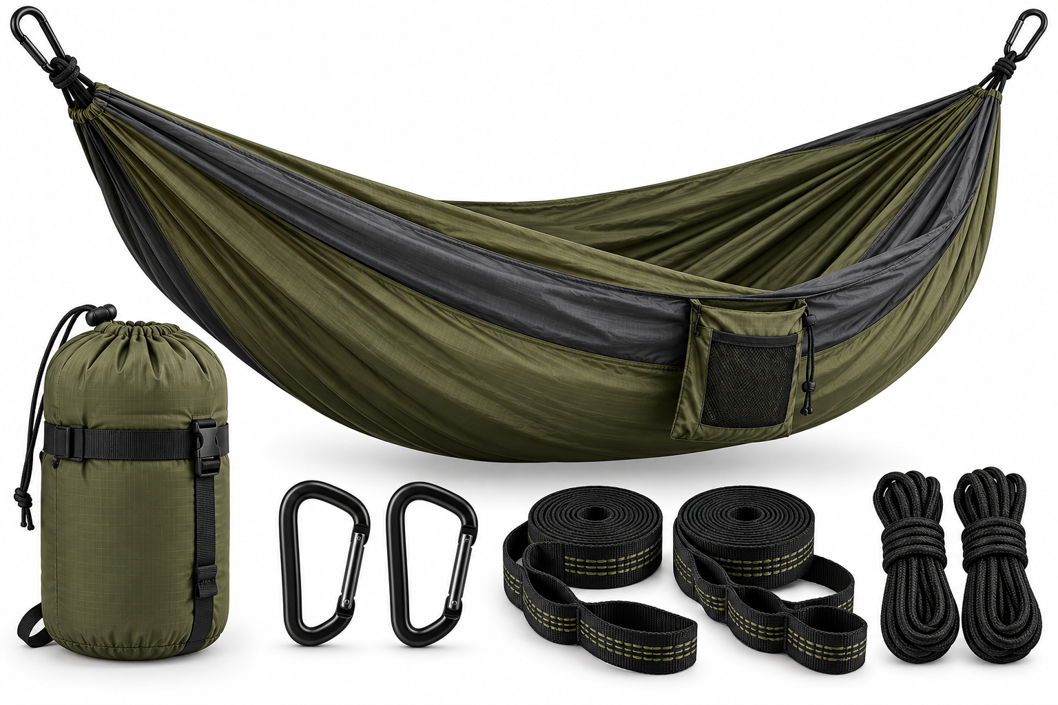 Lightweight Camping Hammock with Tree Straps