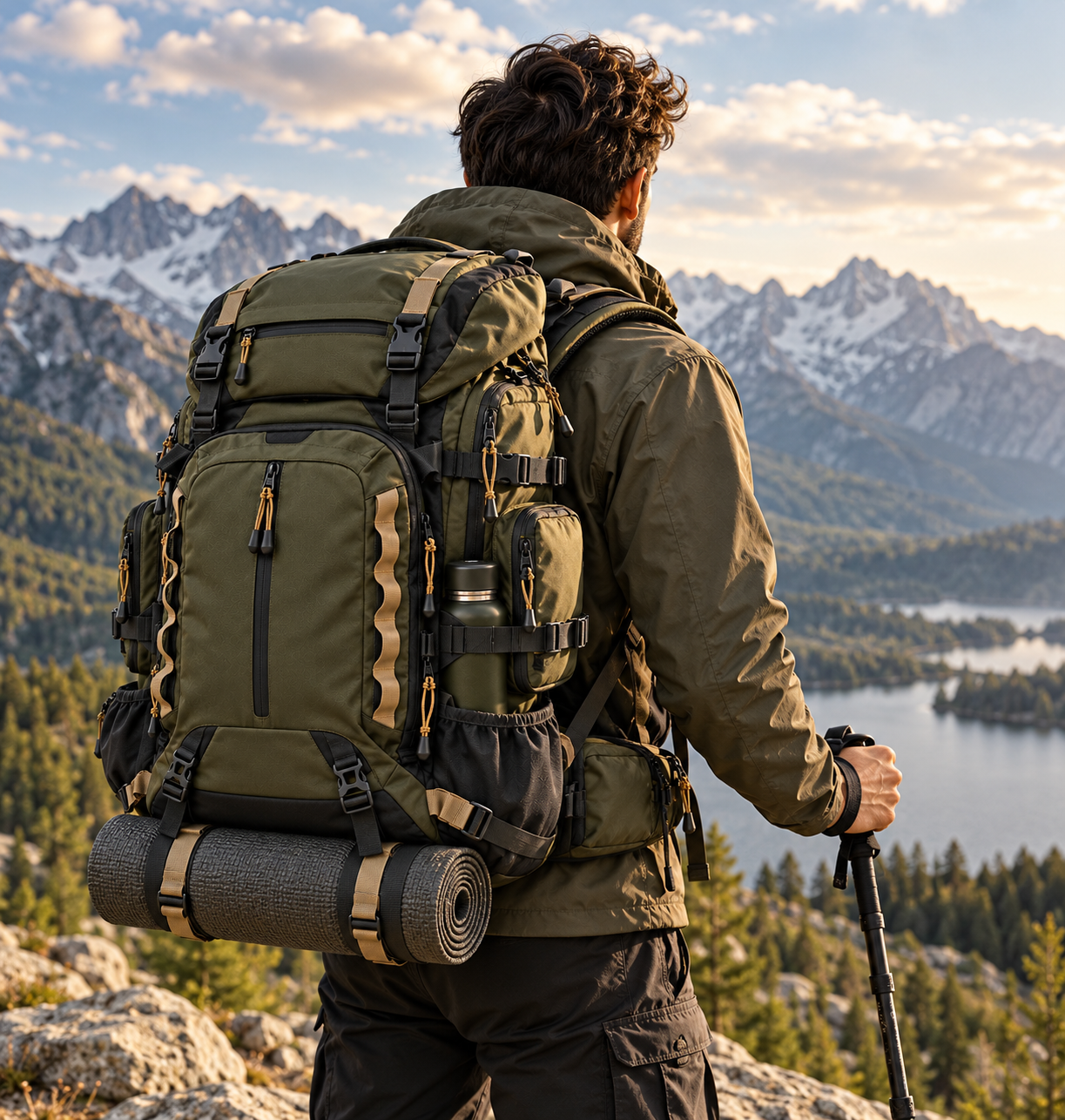 3-in-1 Travel & Camping Backpack – Expandable Hiking Backpack with Detachable Daypack & Waist Bag - Image 5