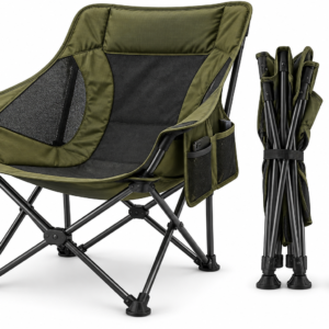 Premium Folding Camping Chair with Cup Holder & Carry Bag